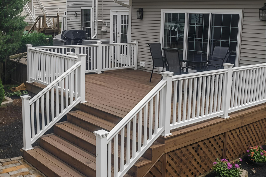 Patio builders Sussex WI creating an inviting outdoor patio with furniture near Pewaukee
