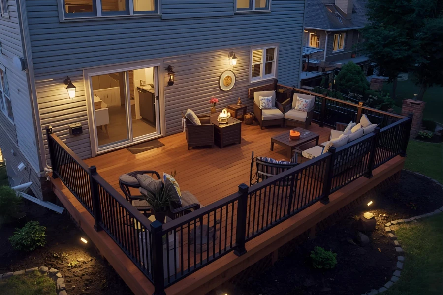 Classic wooden deck in Sussex WI built for outdoor relaxation and entertaining