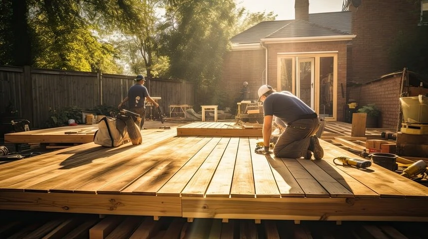 Luxury patio builders Sussex WI creating a high-end backyard living space