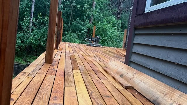 Custom residential multi-level deck designed and constructed by professional Deck Builders Sussex WI.