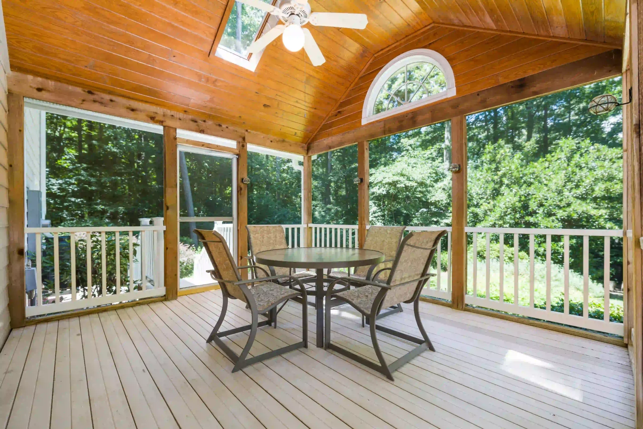Sleek and modern freestanding floating deck design showcasing innovative Deck Builder Services Sussex WI.